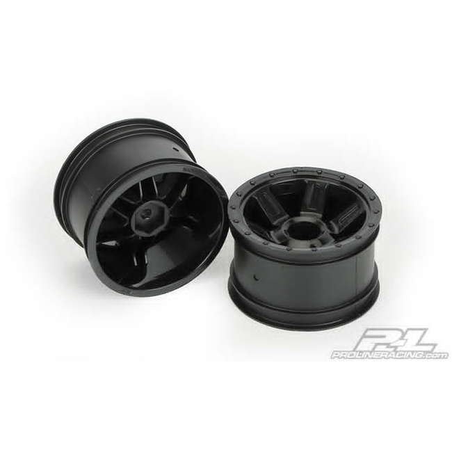 PROLINE DESPERADO 2.2" BLACK FRONT OR REAR WHEELS FOR 1:16 SCALE E-REVO  2737-03