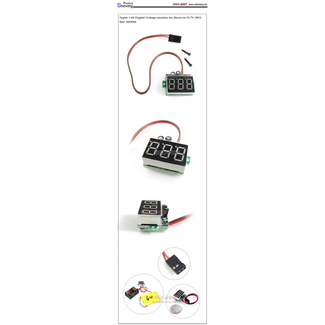 ACE RADIO CONTROLLED MODELS ACE DIGITAL VOLTAGE MONITOR FOR 3.7-30V RED, BLUE OR GREEN DISPLAY