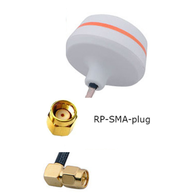 FPV 5.8GHZ CIRCULAR POLARIZED ANTENNA 90 DEGREE FEMALE CONECTOR TRANSMITTER TX