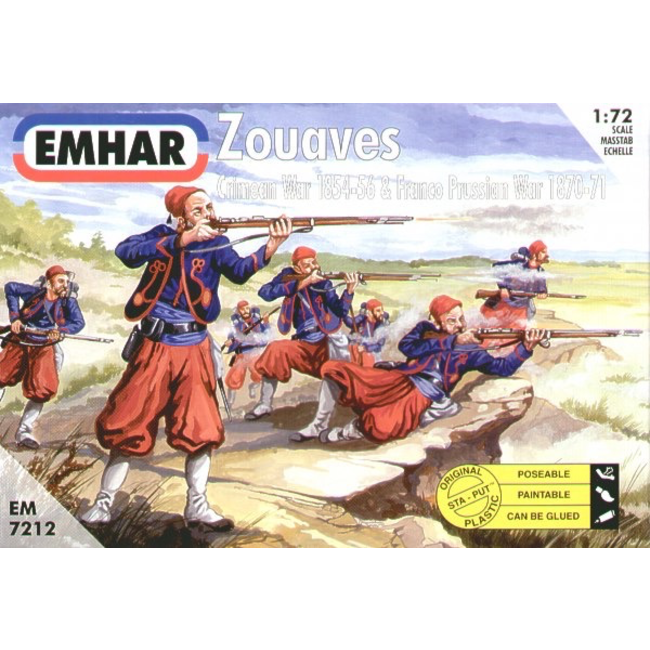 EMHAR ZOUAVES 1/72 CRIMEAN WAR 1854-56 AND FRANCO PRUSSIAN WAR 1870-71