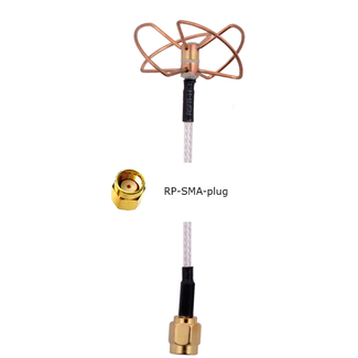 CHINA ELECTRONICS FPV 5.8GHZ CIRCULAR POLORIZED ANTENNA RX NO CASE FEMALE STRAIGHT PLUG