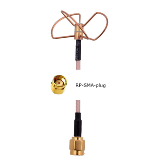 CHINA ELECTRONICS FPV 5.8GHZ CIRCULAR POLORIZED ANTENNA TX NO CASE FEMALE STRAIGHT PLUG
