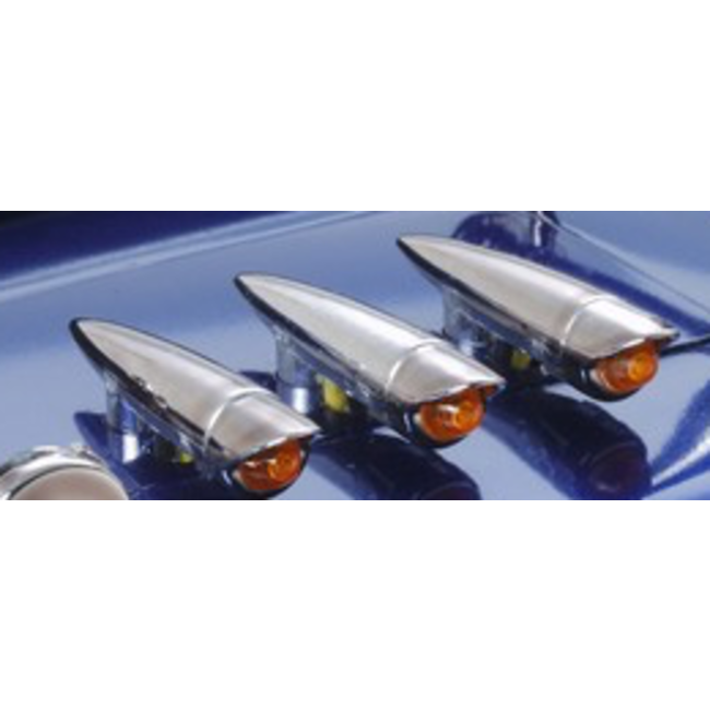 TAMIYA GRAND HAULER MARKER LIGHTS WITH ORANGE LENSES ( 6 PCE )