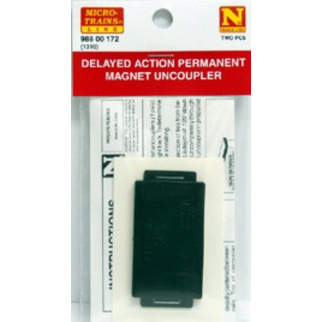 MICRO TRAINS DELAYED ACTION PARMANENT MAGNET UNCOUPLER 2PCS