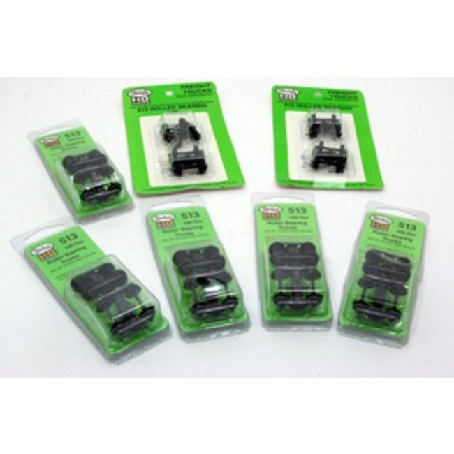 KADEE HO SCALE  513 ROLLER BEARING TRUCKS WITH 36" SMOOTH BACK WHEELS 100-TON