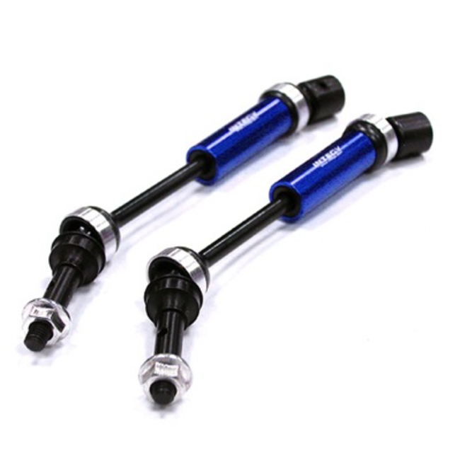 INTEGY HD STEEL FRONT UNIVERSAL DRIVE SHAFT (2) FOR TRAXXAS 1/10 SLASH & STAMPEDE 4 X 4  T8560BLUE