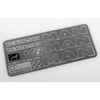 CCHAND RC4WD METAL EMBLEM SET 1/14 MAN TRACTOR TRUCK  SUITS TAMIYA TRACTOR TRUCKS