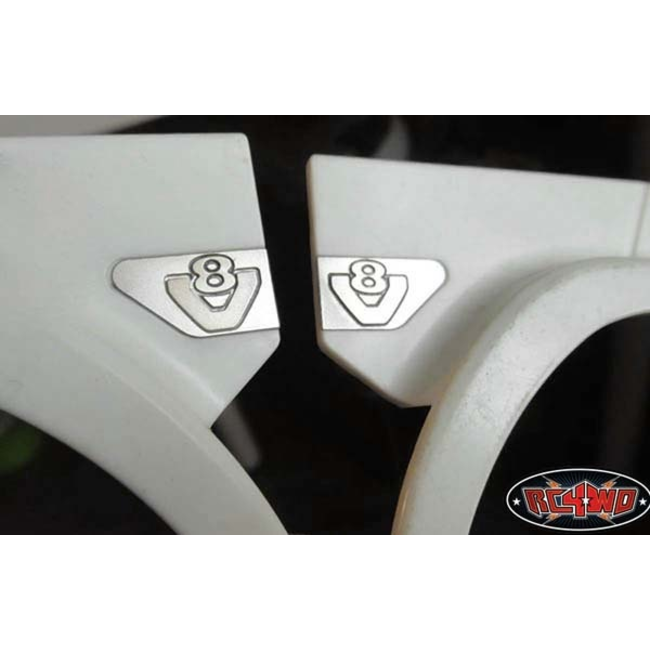 RC4WD SCANIA 1/1/4 V8 EMBLEM 1 PAIR METAL SUITS SCANIA TRACTOR TRUCKS SEMI