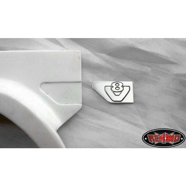 RC4WD SCANIA 1/1/4 V8 EMBLEM 1 PAIR METAL SUITS SCANIA TRACTOR TRUCKS SEMI