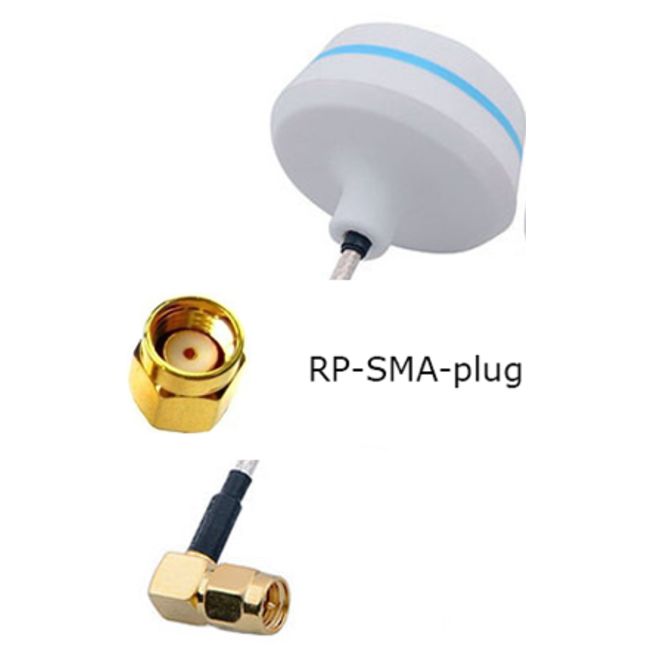 FPV 5.8GHZ CIRCULAR POLARIZED ANTENNA SET 90 DEGREE FEMALE CONECTOR RECEIVER RX