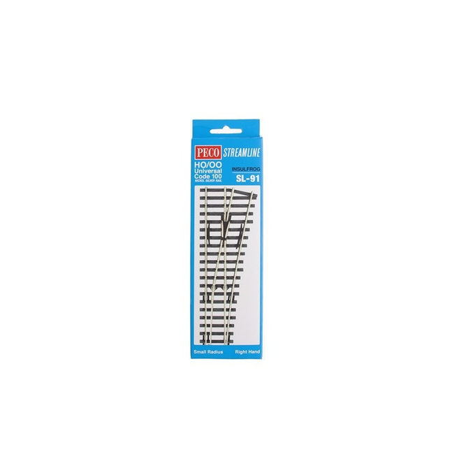 PECO RIGHT HAND SMALL RADIUS POINT / TURNOUT CODE 100