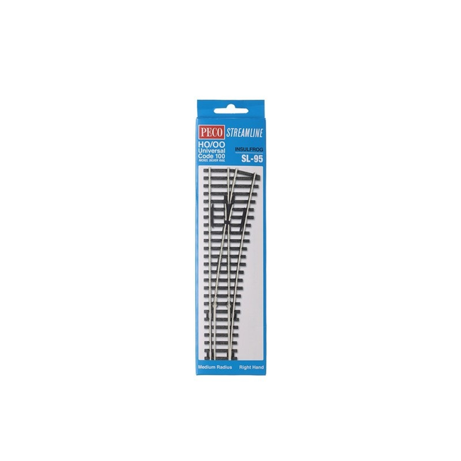PECO RIGHT HAND MEDIUM RADIUS POINT / TURNOUT CODE 100