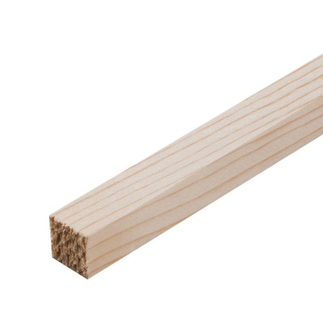 HARDWOOD SQ 6.0 X 6.0 X 1000mm RED plain  1/4 X 1/4