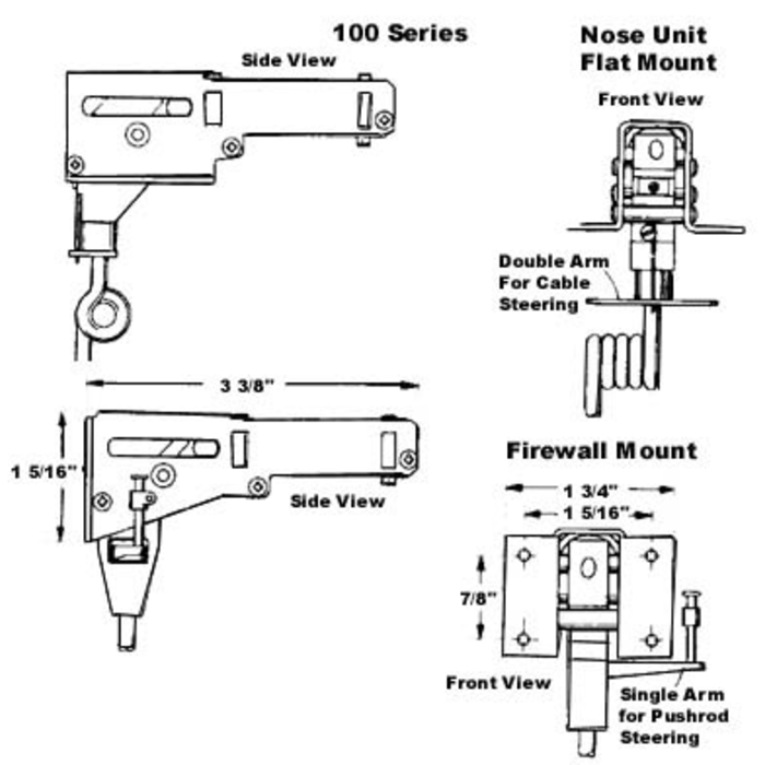 SPRING AIR SPRING AIR RETRACT NOSE GEAR FIREWALL MOUNT TO SUIT 3/16‚Äù