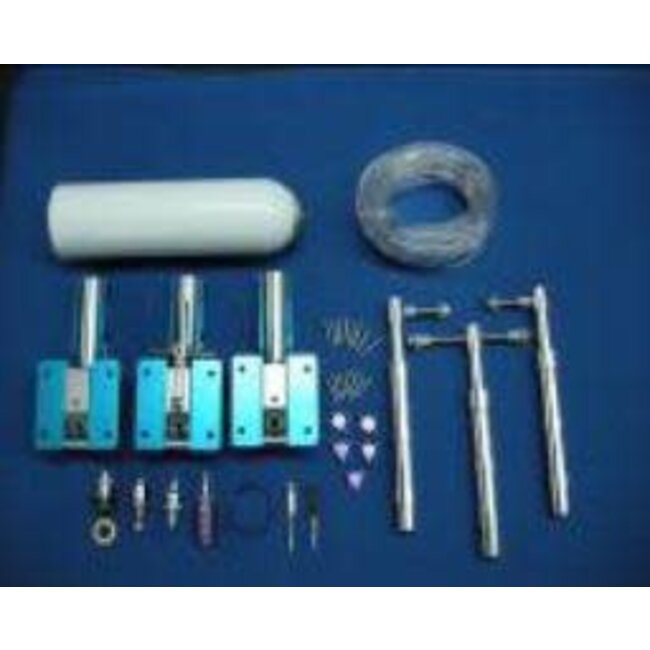 HY AIR UP/DOWN RETRACT SETS 120+ SIZE SET WITH OLEOS AND WHEELS ( PLASTIC DISPLAY CASE ) ( OLD CODE HY250502C )