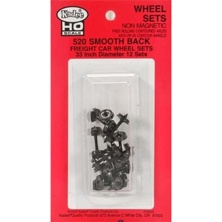 KADEE KADEE HO SCALE 33" SMOOTH BACK FREIGHT WHEELS 520 12 SETS