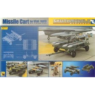 SKUNKMODELS SKUNKMODELS WORKSHOP MISSILE CART FOR USAF/NATO WITH 3 GROUND CREWS  1/48 SCALE  48004