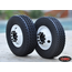 RC4WD 2x Hauler Super Wide ( HAULER SW ) SUPER SINGLE 1.7" Commercial 1/14 Semi Truck Tires These are Super Wide Semi Truck Tires for the Tamiya Reefer style trailers, or the front of a Semi Truck.   Shown Mounted on Diesel Semi Truck Wheels beside a