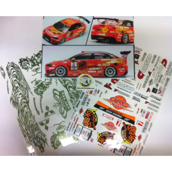 FACE-WORX YUKE'S TIGER EVOLUTION X DECAL SET 2 SHEETS