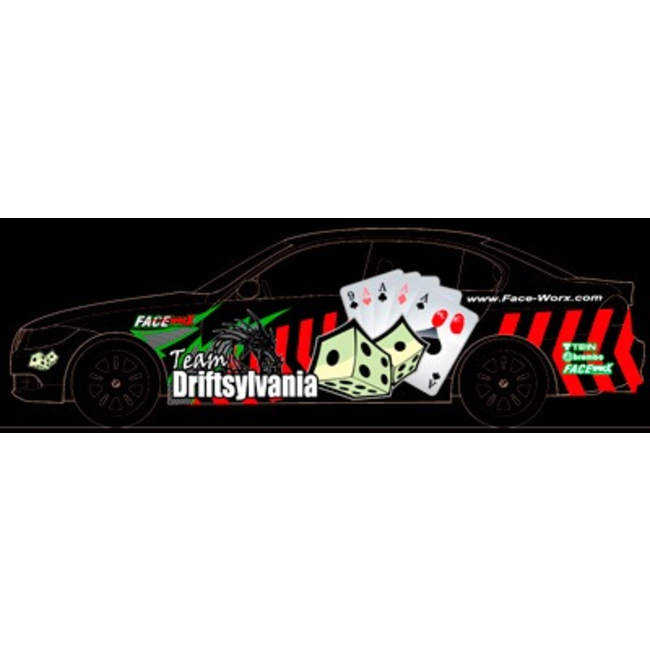 FACE-WORX USA LAS-VAGAS DRIFT TEAM DECAL SET 1 SHEET