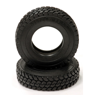 INTEGY INTEGY T1 ALL TERRAIN NARROW FRONT/REAR RUBBER TIRE (2) FOR TAMIYA 1/14 TRACTOR TRUCK  C24022 HARD COMPOUND