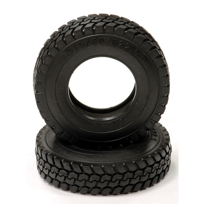 INTEGY T1 ALL TERRAIN NARROW FRONT/REAR RUBBER TIRE (2) FOR TAMIYA 1/14 TRACTOR TRUCK  C24022 HARD COMPOUND