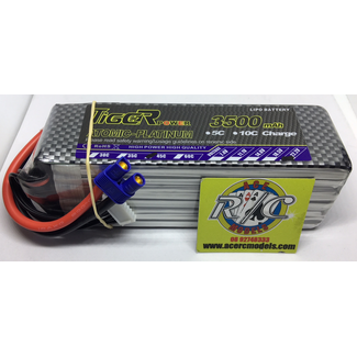 LION POWER - TIGER POWER LIPOS LION POWER LIPO 45C 22.2V 3500mAh READ SAFETY WARNING BEFORE USE 42.5x140.0.2x46.8mm 560g SOLD WITH EC-3