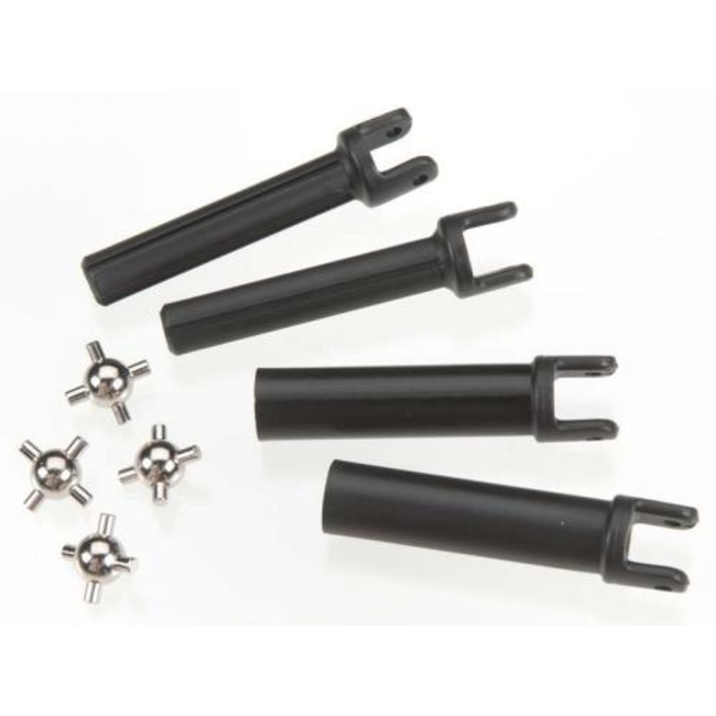 TRAXXAS HALF SHAFTS HEAVY DUTY (EXTERNAL SPLINED (2) / INETERNAL SPLINED (2) / METAL U-JOINTS (4)  6850X