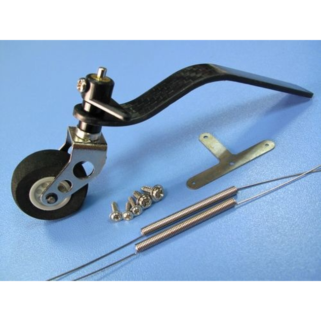HY CARBON FIBRE TAIL WHEEL SET 85CC-100CC LENGTH 190mm ( 1PK ) ( OLD CODE  HY253103 )