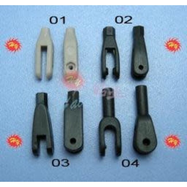 HY NYLON PLASTIC CLEVIS M3 L 27MM BLACK ( OLD CODE HY120603 )