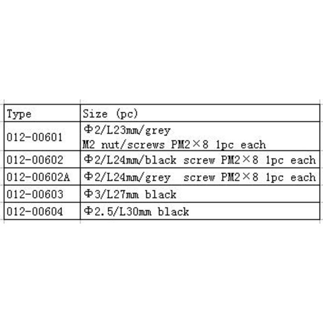 HY NYLON PLASTIC CLEVIS M 2.5 L 30MM BLACK ( OLD CODE HY120604 )