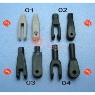 HY MODEL ACCESSORIES HY NYLON PLASTIC CLEVIS M 2.5 L 30MM BLACK ( OLD CODE HY120604 )