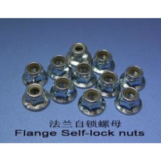HY FLANGED METRIC NYLOCK NUT 4.0MM  ( 10 PK )