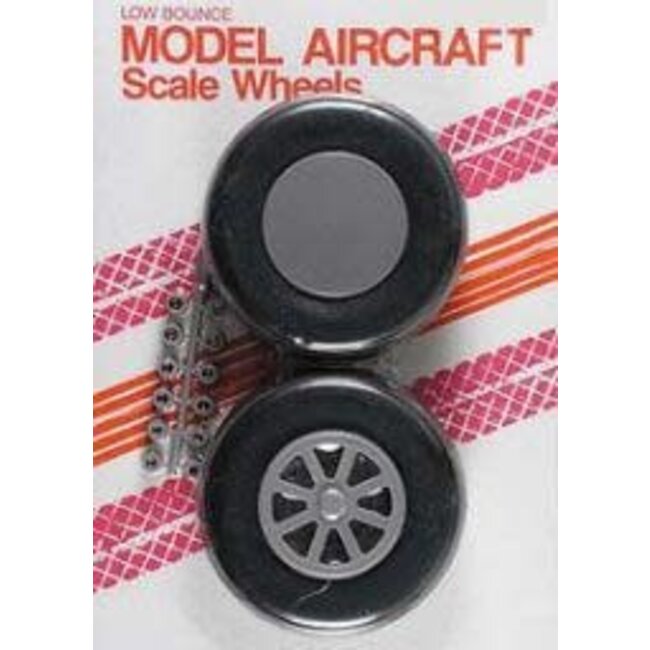 ROBART Two 2 1/2" Diamond Tread Scale Tires on Gray Nylon Wheels