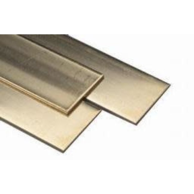 K & S BRASS FLAT STRIP 1.0 X 15 X 1000MM
