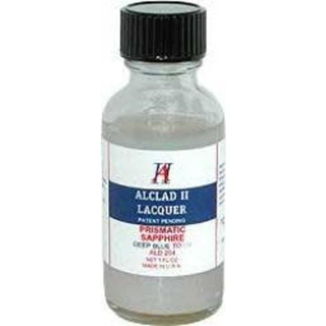ALCLAD PARISMATIC SAPPHIRE DEEP BLUE TO UV AIRBRUSH PAINTS NEEDS BLACKE BASE
