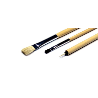 TAMIYA TAMIYA PAINT BRUSHES 3 PCE  # 1 # 3  & FLAT