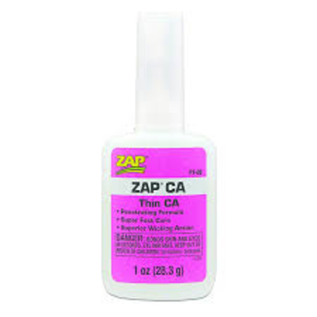 ZAP PT-08 1 OZ. PINK ZAP THIN  CA 1 X BOTTLE