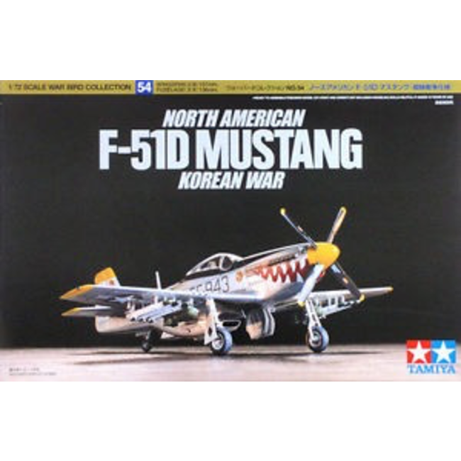 TAMIYA NORTH AMERICAN F-51D MUSTANG KOREAN WAR 1/72 SCALE  T60754