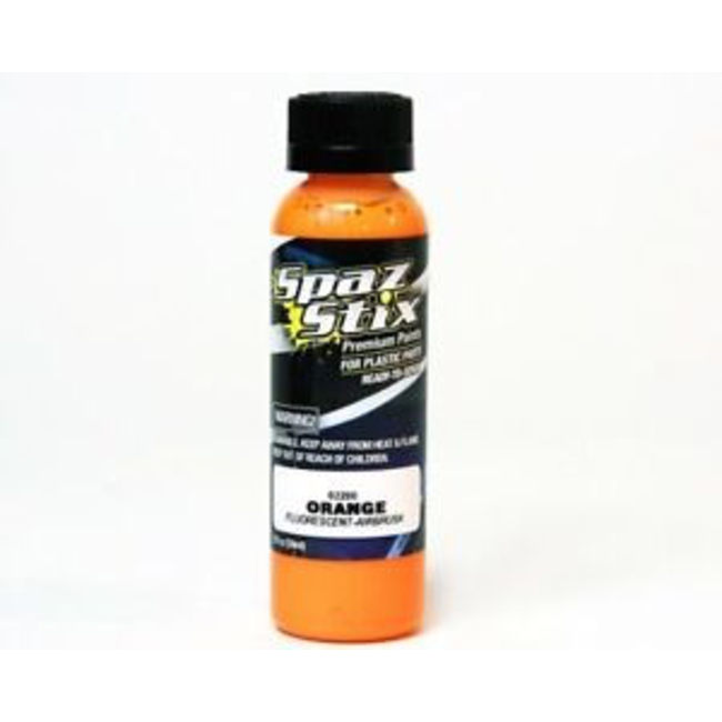 SPAZ STIX FLUORESCENT ORANGE POLYCARBONATE AIRBRUSH PAINT 2oz FOR LEXAN