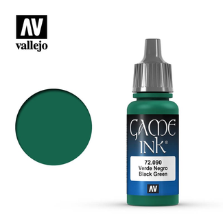 VALLEJO AV 72.090 Vallejo Game Colour Ink Black Green 17 ml