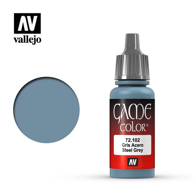 AV 72.102 Vallejo Game Colour Steel Grey 17 ml