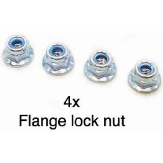 TAMIYA 4mm Flange Lock Nut4 pack