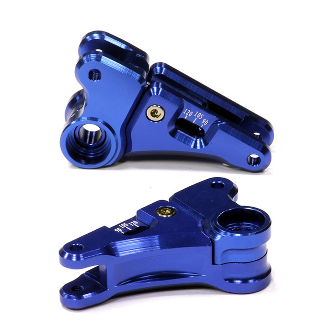 INTEGY BILLET MACHINED ALLOY MULTI SETTING 90-120 FRONT ROCKER FOR 1/10 E-REVO & REVO 3.3  T4129 BLUE