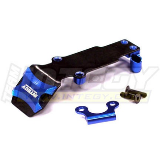 INTEGY INTEGY BILLET MACHINED STEEL REAR SKID PLATE FOR 1/16 TRAXXAS E-REVO & SLASH VXL T3442BLUE
