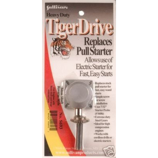 SULLIVAN S693 TIGERDRIVE 8 MM SHAFT: REVERSE STYLE (ALUMINUM HOUSING)