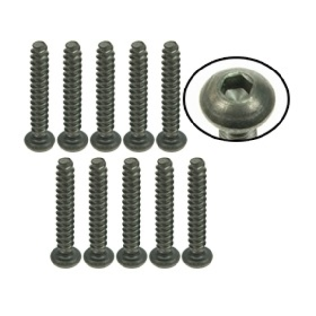 3RACING M3x18 titanium button head hex socket self tapping screws