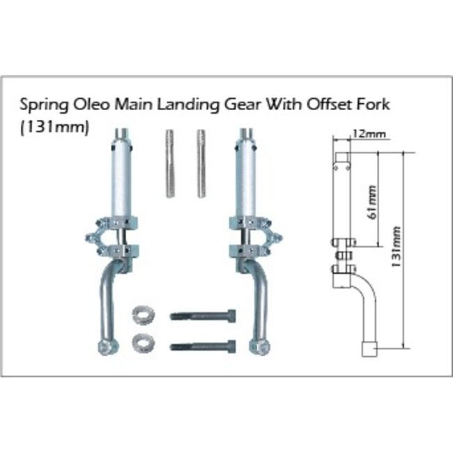 PHOENIX SPRUNG OLEO MAIN LANDING GEAR WITH OFFSET FORK 131mm