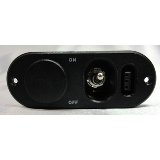 HY MODEL ACCESSORIES HY Heavy Duty RX Switch Charge Port & Fuel Dot Blank BLACK