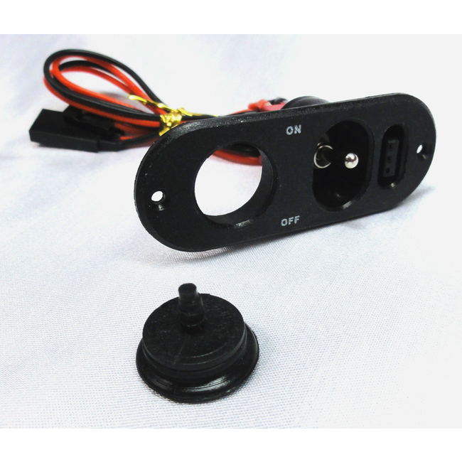 HY Heavy Duty RX Switch Charge Port & Fuel Dot Blank BLACK